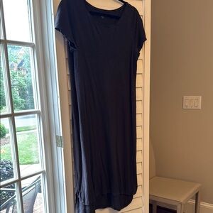 Eileen Fisher Blue Sheath Dress Crew Neck